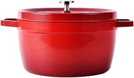 Enamel Cast Iron Dutch Oven with Lid, 4.9 QT Nonstick Enamel Coating Saucepan with Dual Handle,Cooki