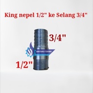 King Nipel 1/2" to 3/4" Hose