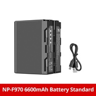 LALEADER NP-750 NP-F970แบตเตอรี่ NP-F550สำหรับไฟเติม LED อเนกประสงค์ \ แบตเตอรี่ลิเธียมไอออน6600MAh