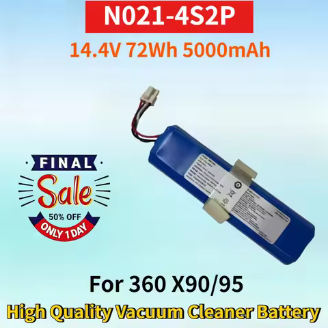 New N021-4S2P 14.4V 72Wh 5000mAh Rechargeable Lithium-ion Battery for 360 X90/95 High Quality Robot 