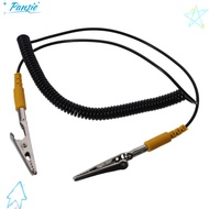 PANSIE Coiled Cord, 180cm / 71" 2mm Anti-Static ESD Grounding Cable, Durable Male-to-Female Black PU