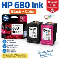 HP 680 Ink Cartridge Black & Color | Original Ink | For HP DeskJet 2135 / 2676 / 2776 / 2336