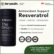 Resveratrol | For Youth | Made in Europe - Supplement - 300mg, 30 caps - Lab-Tested - Anti-ageing
