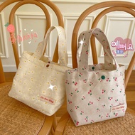 Ins New Floral Female Work Out Lunch Snacks Small Size Tote Bag