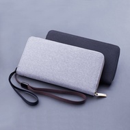 Canvas Clutch Bag Men's Long Zipper Wallet Handphone-Friendly Handbag Business Casual Men's Wallet Oxford Cloth