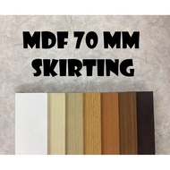 Flooring Accessories - MDF Wall Skirting 70mm Height (4 feet)