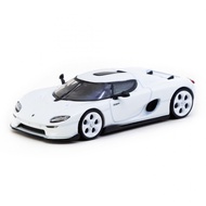 Tarmac Works T64G-TL051-WH 1/64 Koenigsegg CC850 White Model Car with Trading Cards Combo Set
