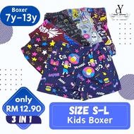 CY 6823 3 PCS Pack Kids Boy Boxer 3 Helai Seluar Dalam Boxer Budak Lelaki