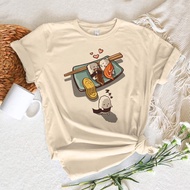 Sushi t-shirts women summer comic Japanese tshirt female graphic manga harajuku clothing