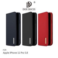 【愛瘋潮】免運 DUX DUCIS iPhone 11 Pro(5.8吋) WISH 真皮皮套 掀蓋 鏡頭保護 支