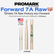 ⭐Made in USA⭐ Promark™ TXR7AN Forward 7A Nylon Tip Raw Hickory Drumstick ไม้กลอง 7A แบบ Forward หัวไ