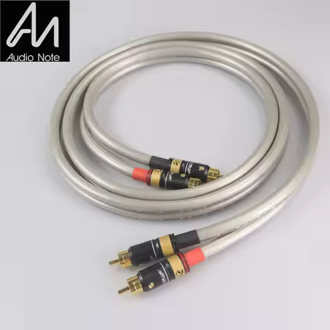 HIFI Audio Note finest codductor RCA Audio Cables Sterling silver 99.99% 2RCA to 2RCA CD Amp connect