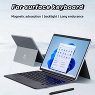 Wireless Slim Bluetooth Keyboard Leather Case with Magnetic Suction for Microsoft Surface Go 2 3/Surface Pro3 4 5 6 7