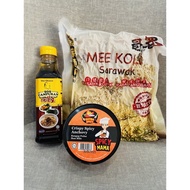 Sarawak kolo mee + Unichoice kolo mee sauce + SPICY MAMA extra spicy anchovy