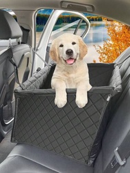1入oxford防水拼接材料寵物汽車專用車墊,可折疊的寵物攜帶箱適合小型和中型寵物旅行度假