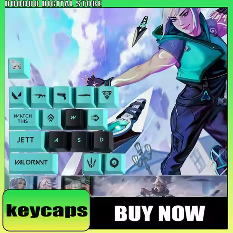 Valorant Keycaps Oem Profile Mini 29keys Set Pbt Dye Sub Keycaps Phoenix Reyna Fade Neon Gekko Sage 