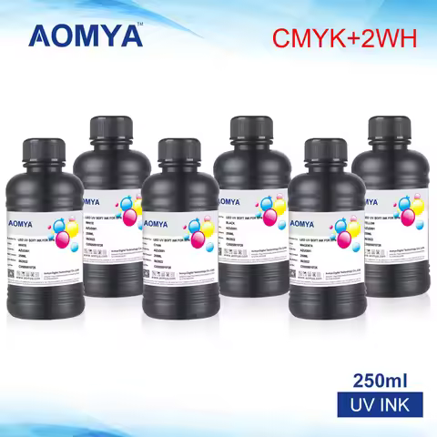 [250ml*6] UV LED Ink For Epson DX5 XP600 TX800 UV Flatbed Printer for PVC Phone Cases and All Soft M