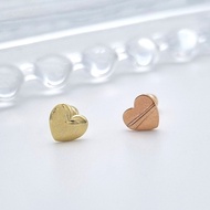 [Mandy] 14K Volume Heart Tragus Lobe Helix Piercing Earring, 585 Gold, K-Style Jewelry for Gift