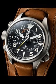 CITIZEN 星辰 Eco-Drive 光動能 PROMASTER Land series BN4061-08E 20bar 防水 黑色面 防反射塗層藍寶石玻璃錶鏡 小牛皮錶帶 鈦金屬錶殼 BN40