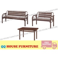 FREE SHIPPING / METAL BENCH CHAIR SET / OUTDOOR FURNITURE / CHAIR / GARDEN SET / LIVING ROOM FURNITU