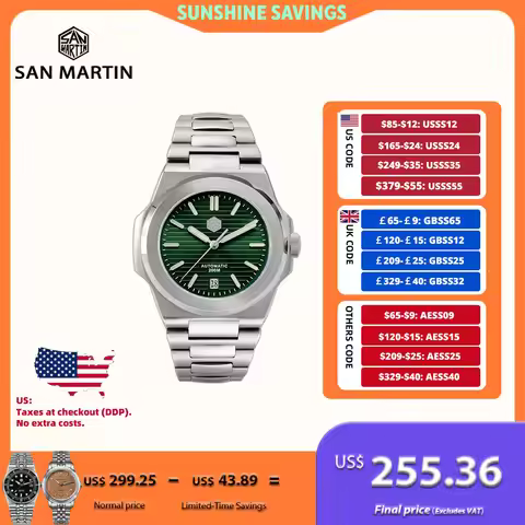 San Martin 42mm PT5000 SW200 Sunray Dial Diver Watch For Men Retro Luxury Sapphire 20Bar Waterproof 