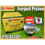 100% Tobaki Y15ZR LC135 Forged Piston 57mm (Dome) with RIK Ring, LC135 Piston Forged, Y15 Forged Piston