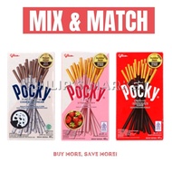 (Mix & Match) Glico Pocky Biscuit Snacks Chocolate/Strawberry/Cookies&Cream 47g (expiry 7th Nov 2025