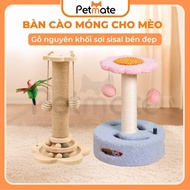 Wooden Cat Scratching Post, Cat Scratching Post, Cat Scratching Table with Integrated Toy Ball