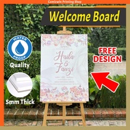 Wedding Board(A1 & A2 Size) Free Design, Welcome Board, Engagement Board, Printing Event Board Kahwi