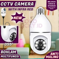 CCTV Bohlam V380 Pro Kamera Wifi IP Camera Speaker Lampu Sensor Putar