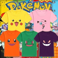 Pokemon Print Kids Tshirt Cartoon Boys Girls Tops Tees Brother Sisters T Shirt Funny Childrens Gift