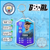 Phill Foden Keychain, Manchester City Football Club ️PLAYER CARD KEYCHAIN ️