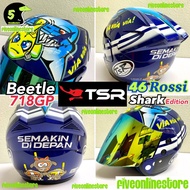 TSR 718GP Beetle 46 Rossi Shark Edition Racing Helmet with clear visor Semakin Depan Movistar KHI De