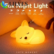 LILYES Little Cartoon Night Light, 20min Timer Touch Control Silicone Night Light, Dimmable Function