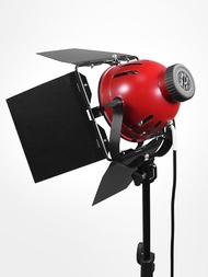❤️Red Headlight Bulb Warm Photography Light Focus Studio With Stand For Movie Video Interviews Micro