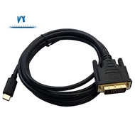 USB TYPE C to DVI Cable USB Type C to DVI 24+1 Adapter 4K 30Hz (6FT/1.8M) for Thunderbolt 3 for 2017