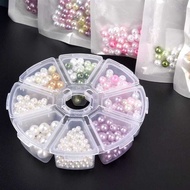 Round Plastic Jewelry Box 8 Slots - BT-8 [ IK F Store ]