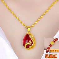 superior productsGenuine Vietnam Alluvial Gold Necklace Gold Necklace Women's Yellow Gold Western Style Pendant Non-Fadi