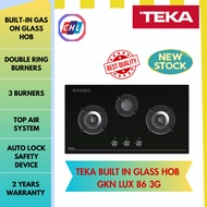 TEKA BUILT IN GLASS HOB GKN LUX 86 3G (CUT SIZE: 700-810MM - 400-460MM)
