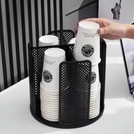 360° Rotating Cup Holder High-Capacity Paper Cup Storage Rack Compatible For Mugs Coffee Cups And Li