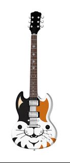 F Toys 1/12 Guitar Mono Stratype #2C Cat Form Display Model w/ Stand Strap 結他  不面交