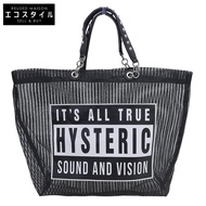 Hysteric Glamour 鉚釘手把 ADVISORY PATCH 手提包，女士，黑色 [二手]