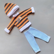 30cm doll 30cm doll 6 Points bjd Baby Clothes 30cm Doll Dress Up Lolita Dress Sports Jeans Suit Only