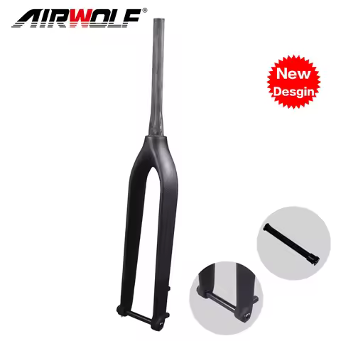 AIRWOLF Rigid Fork 29 Carbon Mtb Fork Mountain Bicycle Disc Brake Rotor 160mm Steerer Tube 1-1/8" 1-