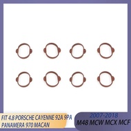 8pcs Engine Part Intake Manifold Gasket Set Fit 4.8T V8 M48 GAS For Porsche CAYENNE 10-16 92A 07-10 