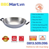 Wok 42cm stainless steel pan Zebra - 176401 Imported Thailand