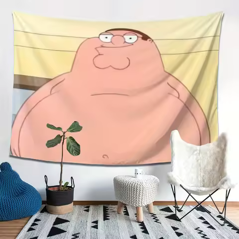 Peter Griffin Album Cover Tapestry Home Bedroom Dorm Wall Art Decor