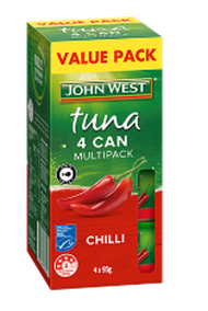 JOHN WEST TUNA - CHILLI 4 X 95GM