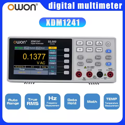 OWON XDM1041 XDM1241 Digital Multimeter,USB Multimeter Tester,Portable Benchtop True RMS DC/AC Curre