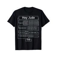 Hey Jude Graphic T-Shirt- Vintage Album Art Tee With Lyrics Breathable Shirt For Men Everyday Casual